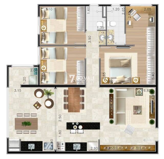 Apartamento, 3 quartos - Foto 7